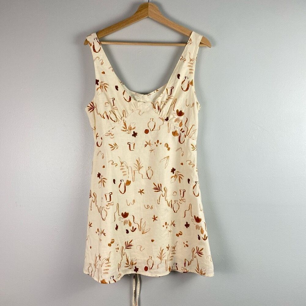 Peppermayo Audrey Linen Blend Slip Mini Summer Dress - Picture 4 of 10